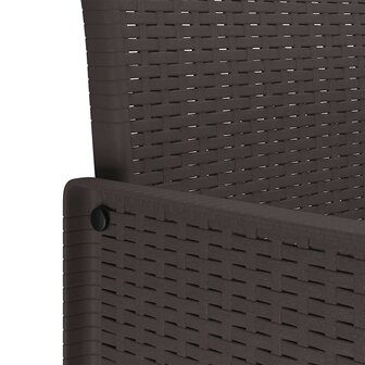 Tuinstoelen 2 stuks Bruin Poly Rattan 8