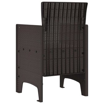 Tuinstoelen 2 st met kussens poly rattan bruin 6