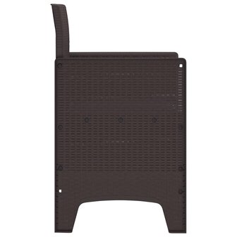 Tuinstoelen 2 st met kussens poly rattan bruin 5