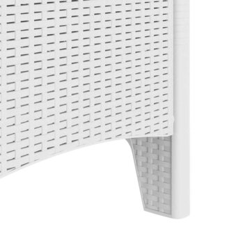 Tuinstoelen 2 st met kussens poly rattan wit 7
