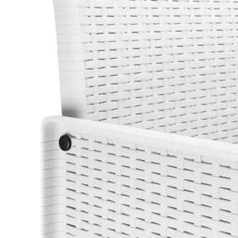 Tuinstoelen 2 st met kussens poly rattan wit 8