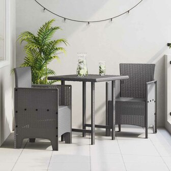 Tuinstoelen 2 st met kussens poly rattan lichtgrijs 1