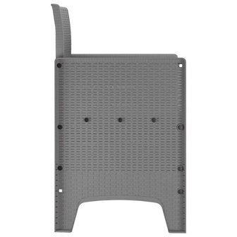 Tuinstoelen 2 st met kussens poly rattan lichtgrijs 6
