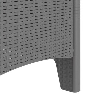 Tuinstoelen 2 st met kussens poly rattan lichtgrijs 7