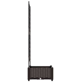 Plantenbak met latwerk 40x40x125,5 cm bruin 5
