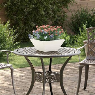 Tuin Plantenbak Wit 35x35x15 cm Staal 1
