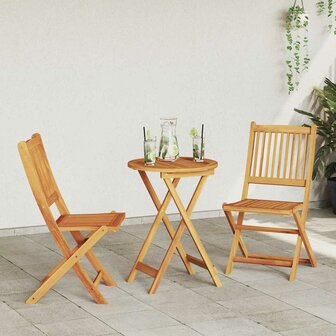 3-delige Tuinbistroset massief acaciahout 3