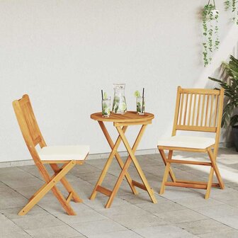 3-delige Tuinbistroset massief acaciahout 3