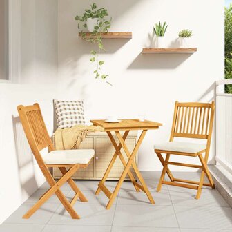 3-delige Tuinbistroset massief acaciahout 1