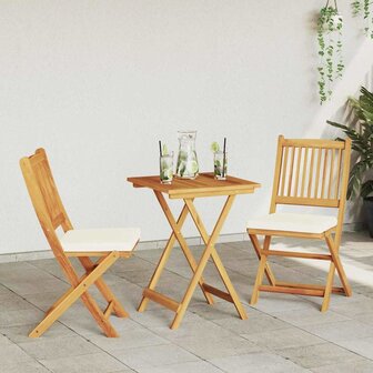 3-delige Tuinbistroset massief acaciahout 3