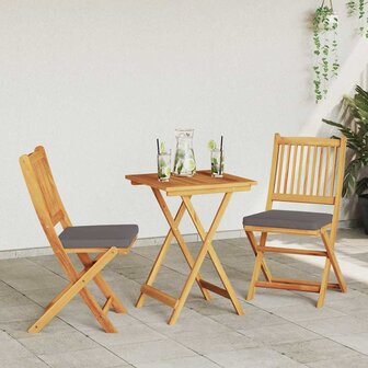 3-delige Tuinbistroset massief acaciahout 3
