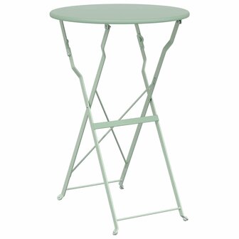 3-delige Bistroset inklapbaar staal lichtmint 5