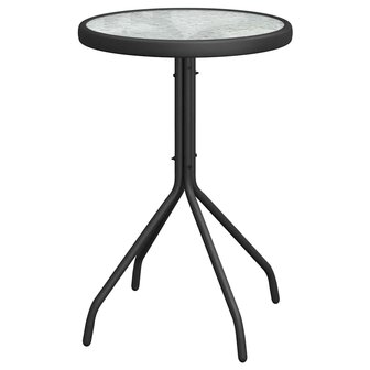 3-delige bistroset voor in de tuin - zwart textileen en staal 5