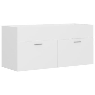 Wastafelkast 100x38,5x46 cm bewerkt hout wit 2
