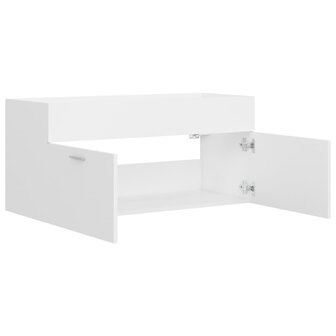 Wastafelkast 100x38,5x46 cm bewerkt hout wit 5
