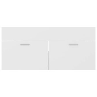 Wastafelkast 100x38,5x46 cm bewerkt hout wit 6