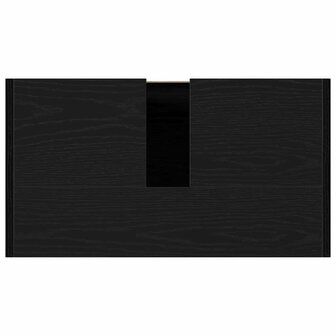 Badmeubel met Spiegel Zwart Eiken 60x33x61cm Gefabriceerd Hout 8