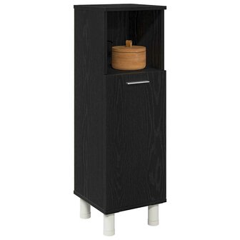 Badkamerkast 30x30x95 cm bewerkt hout zwart eikenkleurig 2