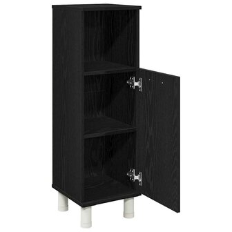 Badkamerkast 30x30x95 cm bewerkt hout zwart eikenkleurig 4