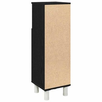 Badkamerkast 30x30x95 cm bewerkt hout zwart eikenkleurig 5