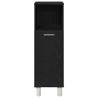 Badkamerkast 30x30x95 cm bewerkt hout zwart eikenkleurig 6
