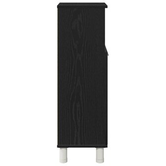 Badkamerkast 30x30x95 cm bewerkt hout zwart eikenkleurig 7