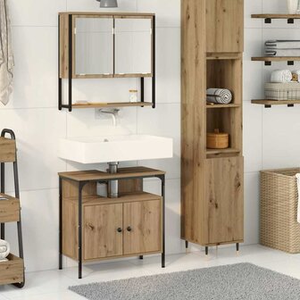 2-delig badkamermeubelset Artisan Eiken Engineered Wood 1