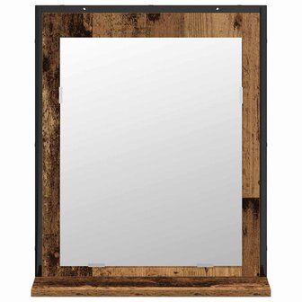 2-delige badkamerkastset oud hout gemelamineerd hout 6