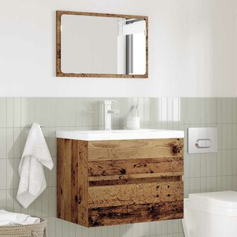 2-delige badkamermeubelset oude hout bewerkt hout 3