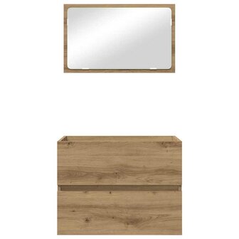 2-delige Badkamermeubelset Artisan Eiken Bewerkt Hout 7