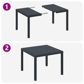 3-delige Tuinset met kussens poly rattan antraciet 8