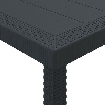 3-delige tuinset met kussens in antraciet van poly rattan 6