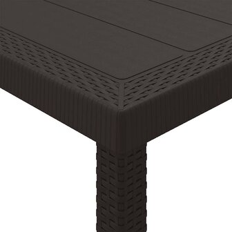 3-delige Tuinset met kussens poly rattan bruin 6