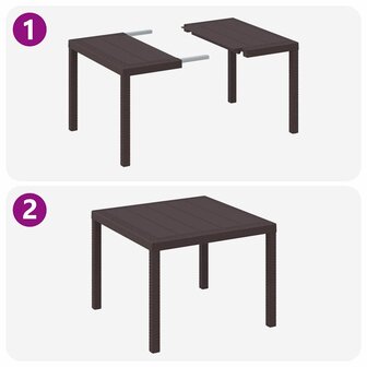 3-delige Tuinset met kussens poly rattan bruin 8