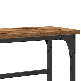 Wandtafel 75x19,5x75 cm bewerkt hout en staal oud houtkleurig 7