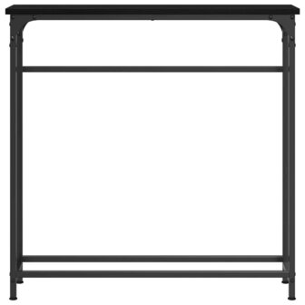 Wandtafel 75x19,5x75 cm bewerkt hout zwart eikenkleurig 4