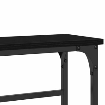 Wandtafel 75x19,5x75 cm bewerkt hout zwart eikenkleurig 7