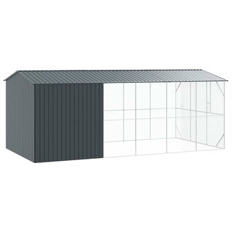 Vogelvoli&egrave;re met uitbreiding Antraciet 310x640x247 cm Staal 4
