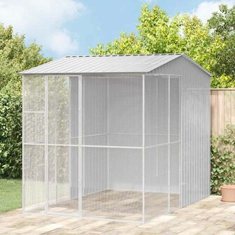 Vogelvoli&egrave;re Grijs 215x310x247 cm Staal 1
