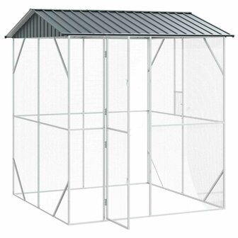 Vogelkooi Antraciet 210x227x247 cm van staal 3