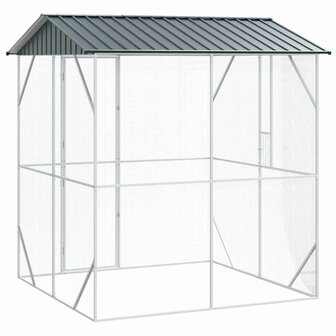 Vogelkooi Antraciet 210x227x247 cm van staal 4