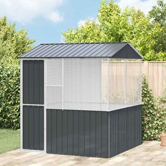 Vogelkooi Antraciet 215x78x200 cm Gegalvaniseerd Staal 1