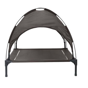 Verhoogd Hondenbed met Afneembaar Dak Bruin XL Staal 4