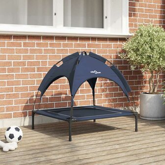 Verhoogd Hondenbed Marineblauw Stof, Metaal 71 x 64 x 71 cm 1