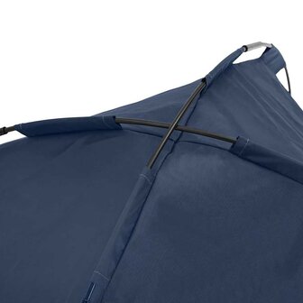 Verhoogd Hondenbed met Verwijderbaar Dak Marineblauw XL Staal 7