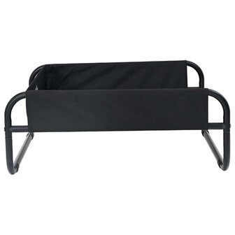 Verhoogd Hondenbed Zwart ML Oxford Stof en Staal 4