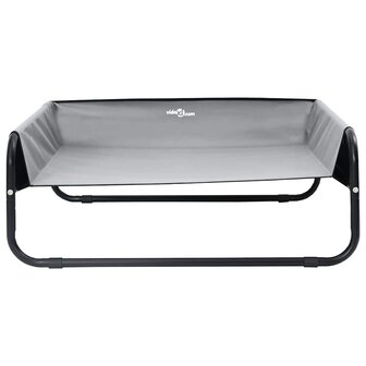 Verhoogd Hondenbed Lichtgrijs S Oxford Stof en Staal 3