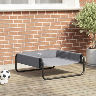 Verhoogd Hondenbed Lichtgrijs ML Oxford Stof en Staal 1