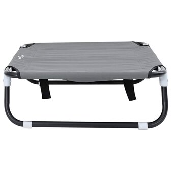 Hond Bed Vouwbaar Lichtgrijs S Oxford Stof en Staal 4