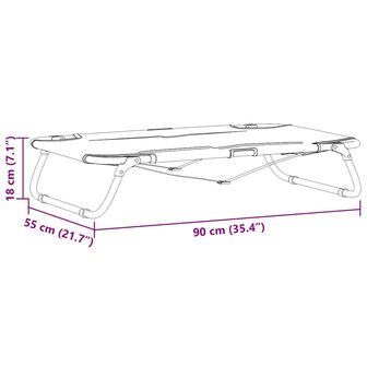 Hondenbed Opvouwbaar Lichtgrijs Metalen frame, stofbed 8